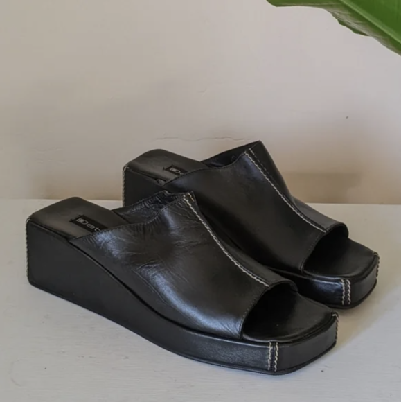 Platform Wedge Mules